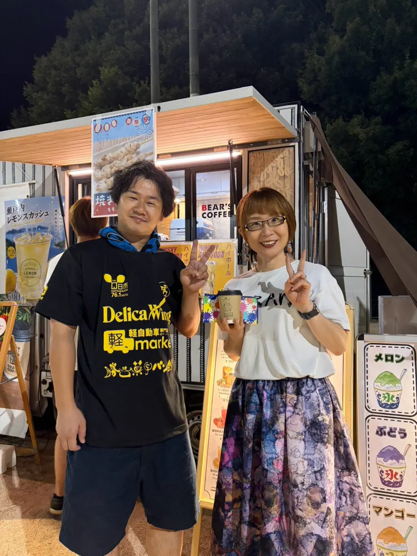 夜のイベントでの出店